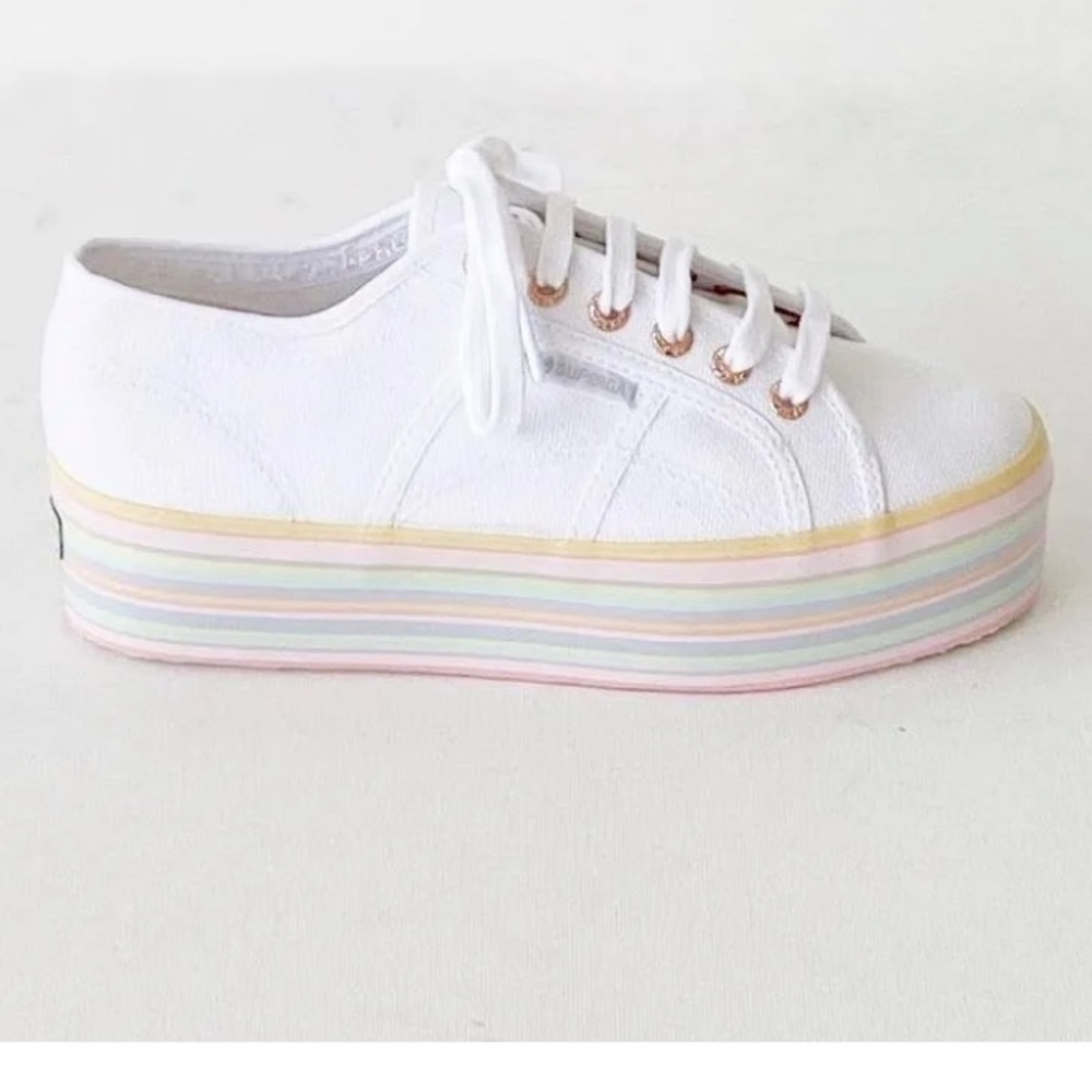 SUPERGA FANTASIA PASTEL PLATFORM SNEAKERS